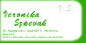 veronika szpevak business card